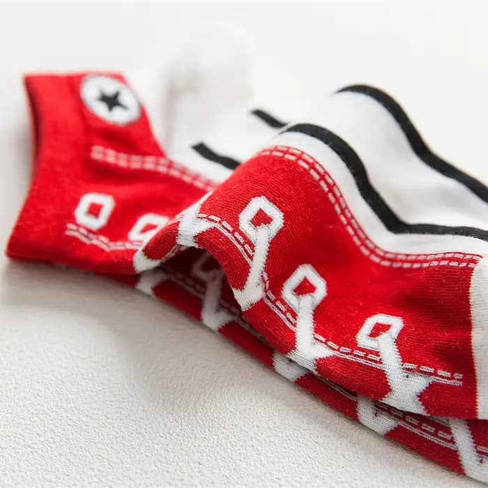 Mode drôle femmes hommes Harajuku Style chaussettes Kawaii chaussure imprimer mignon chaussette courte cadeau