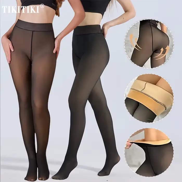 Collants doublés en polaire à une couture