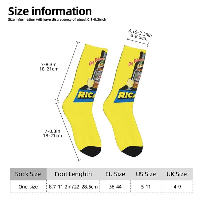 Chaussettes personnalisées Ricard pour hommes