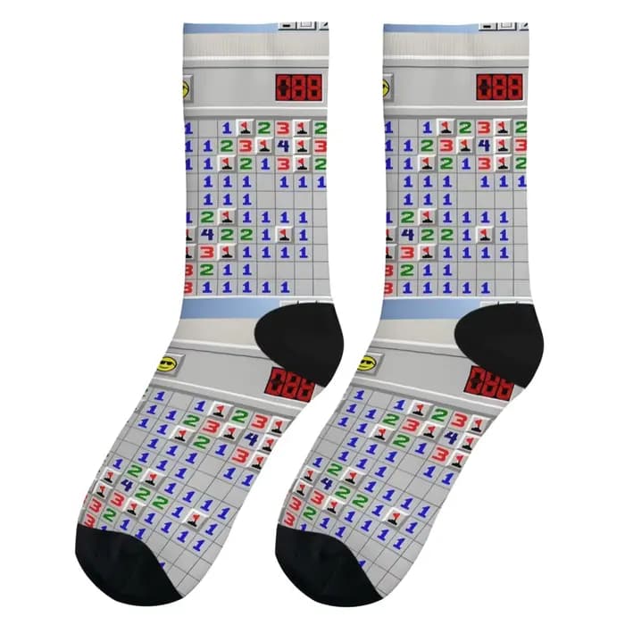 Minesweeper Fun Game Chaussettes pour hommes Hip Hop Happy Fashion