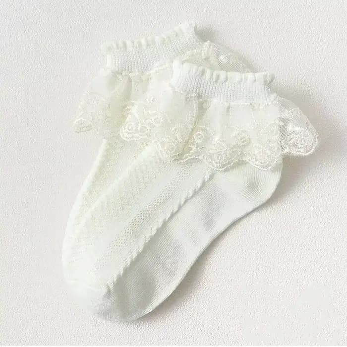 Filles dentelle à volants princesse maille chaussettes infantile bébé enfants chaussette courte