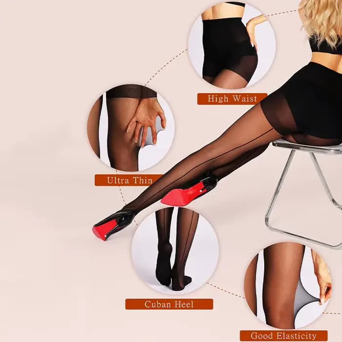 Collants transparents à couture arrière 20D pour femmes