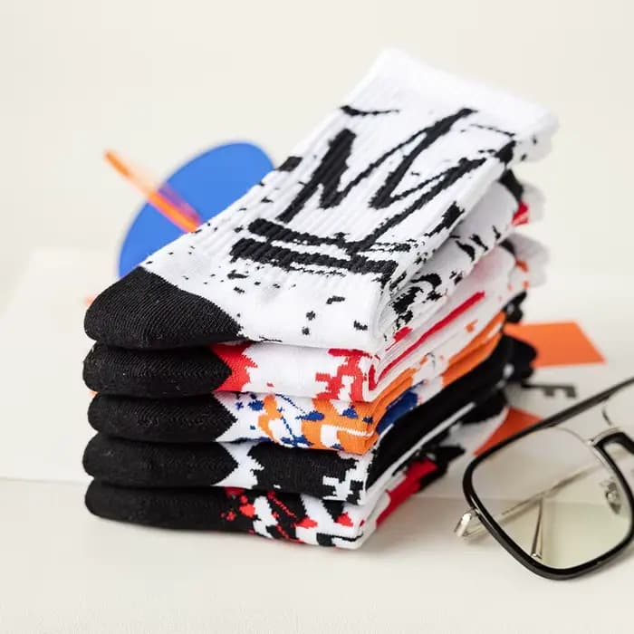 Chaussettes hautes à tube long hip-hop pour hommes