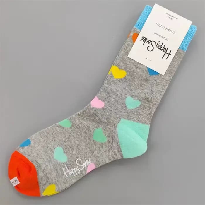 Happy Socks Chaussettes mi-tube pour femme Chaussettes quatre saisons en pur coton TAILLE 36-40