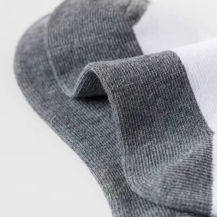 12 paires de chaussettes courtes basique pour enfants - design blanc et gris