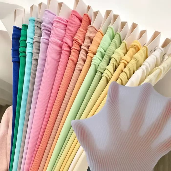 Femmes colorées en vrac sans boulochage chaussettes tricot côtes glace mince printemps été femme