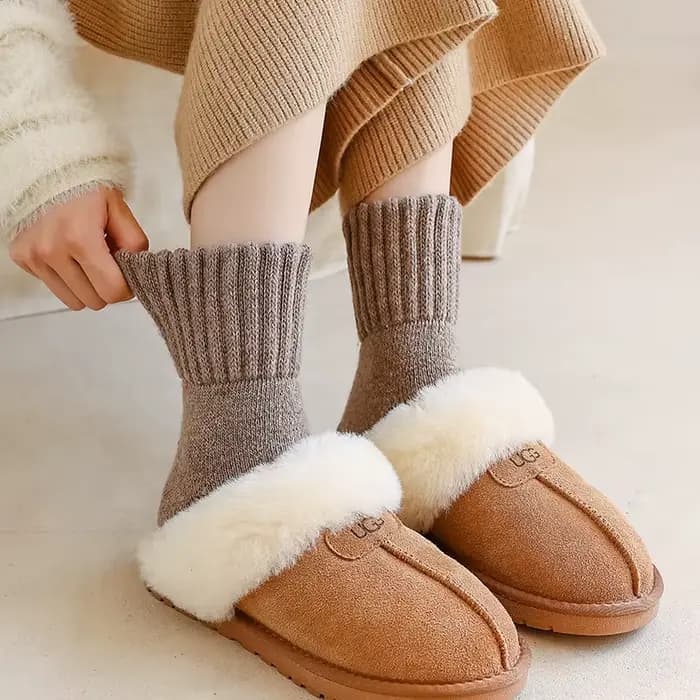 Chaussettes d'hiver pour femmes | Terry épais et doublé polaire