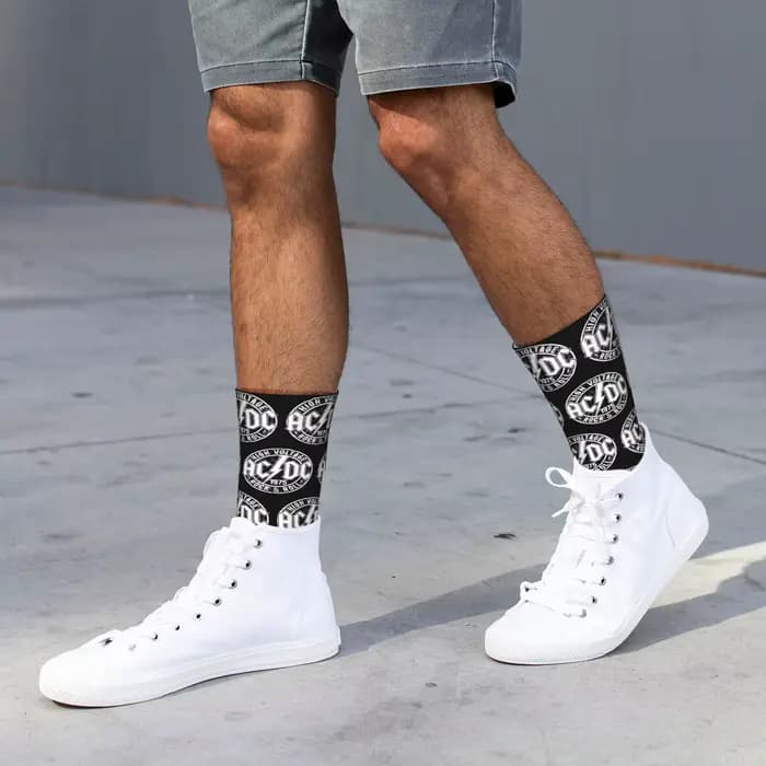 Chaussettes toutes saisons rétro Rock AC DC