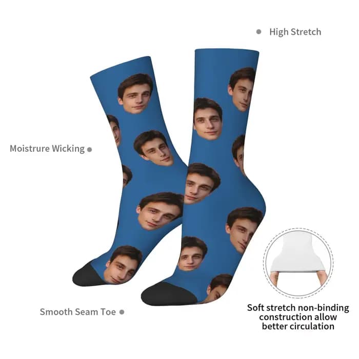 Chaussettes avatar personnalisées pour hommes et femmes