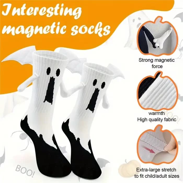 Chaussettes d'halloween magnétiques effrayantes pour femmes