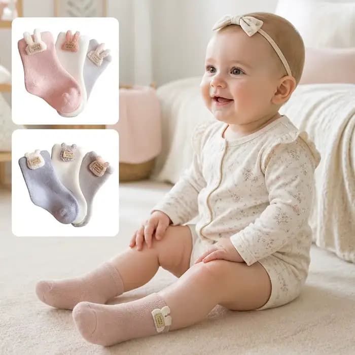 Nouvelles chaussettes chaudes en coton pour bébé