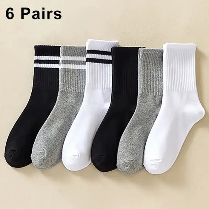 5/6/10 paires de chaussettes mi-hautes pour femmes