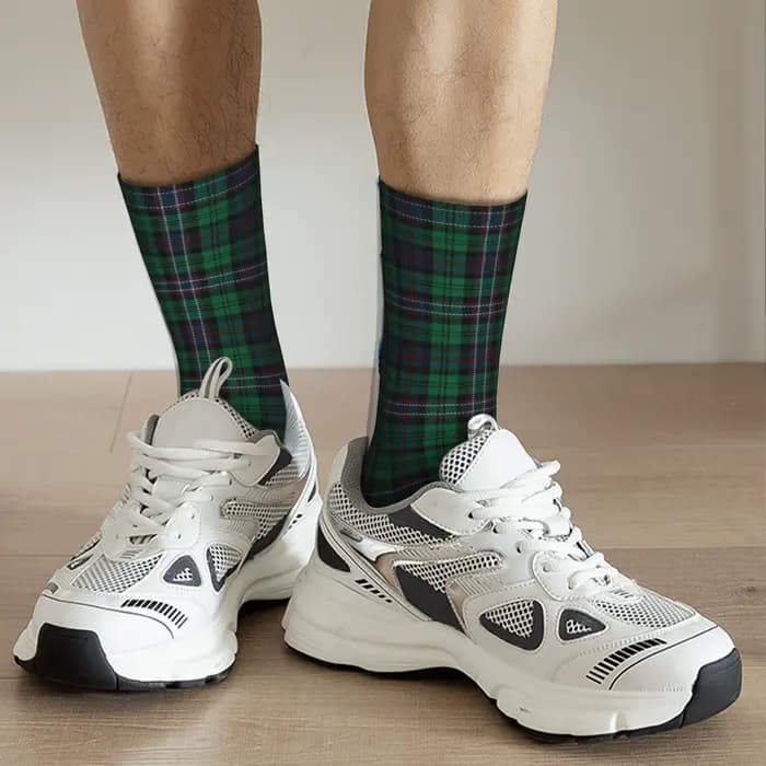 Chaussettes personnalisées amusantes en Tartan National écossais pour hommes