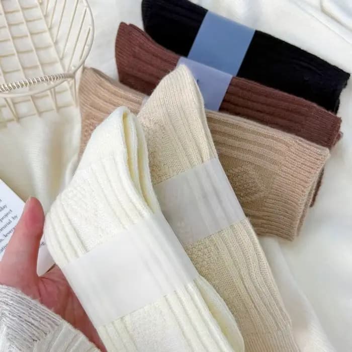 5 paires de chaussettes en laine pour femmes