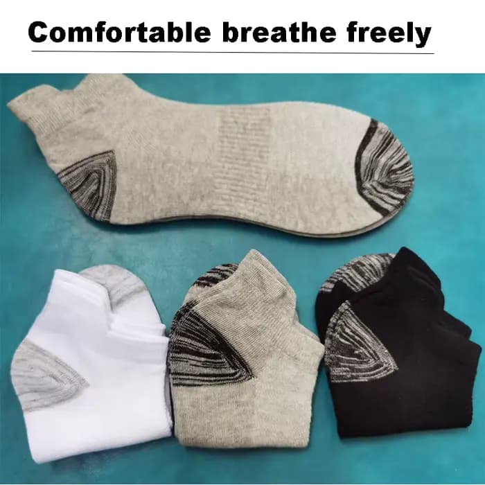 10 paires d'été de haute qualité hommes chaussettes Sport respirant protection cheville chaussettes courtes mâle Sport maille chaussette grande Size44-48