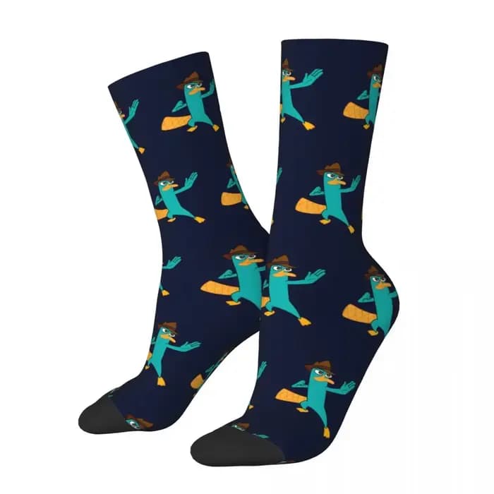 Perry The Platypus chaussettes Harajuku bas de haute qualité toutes saisons