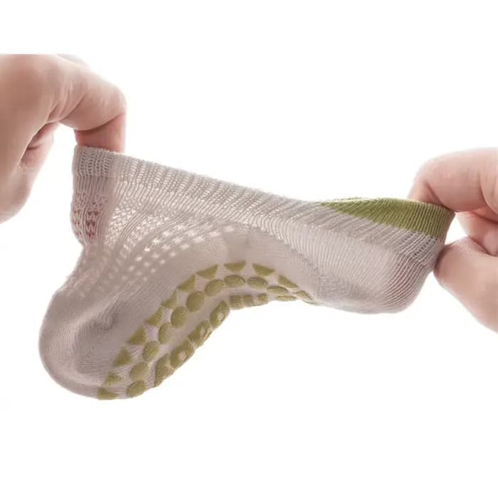 Lot de 3 paires de chaussettes antidérapantes en coton pour enfants