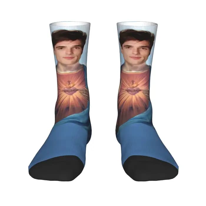 Jacob Elordi Jesus Socks - Chaussettes antidérapantes pour femmes et hommes