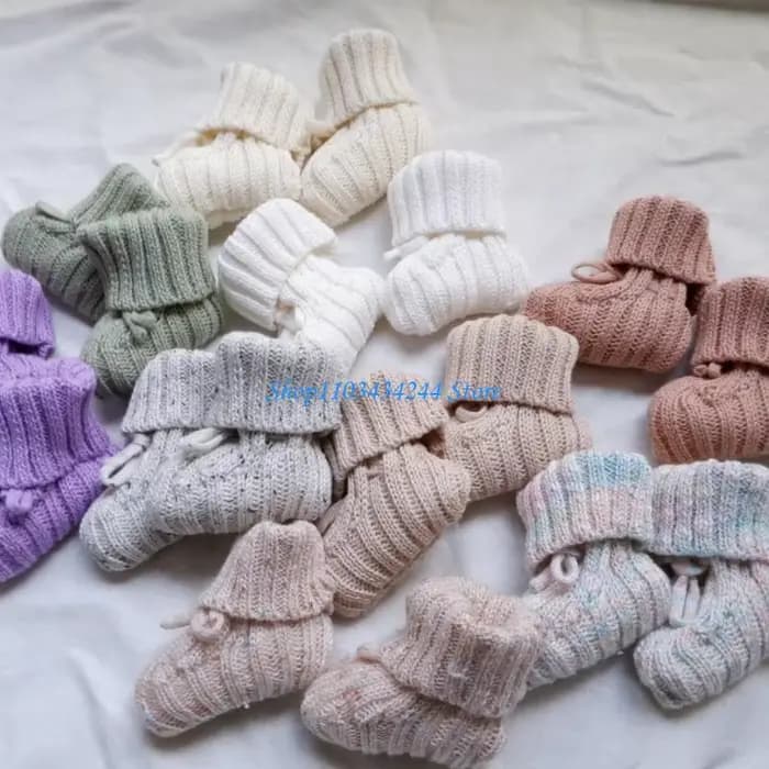 Chaussettes tricotées en coton pour nouveau-né