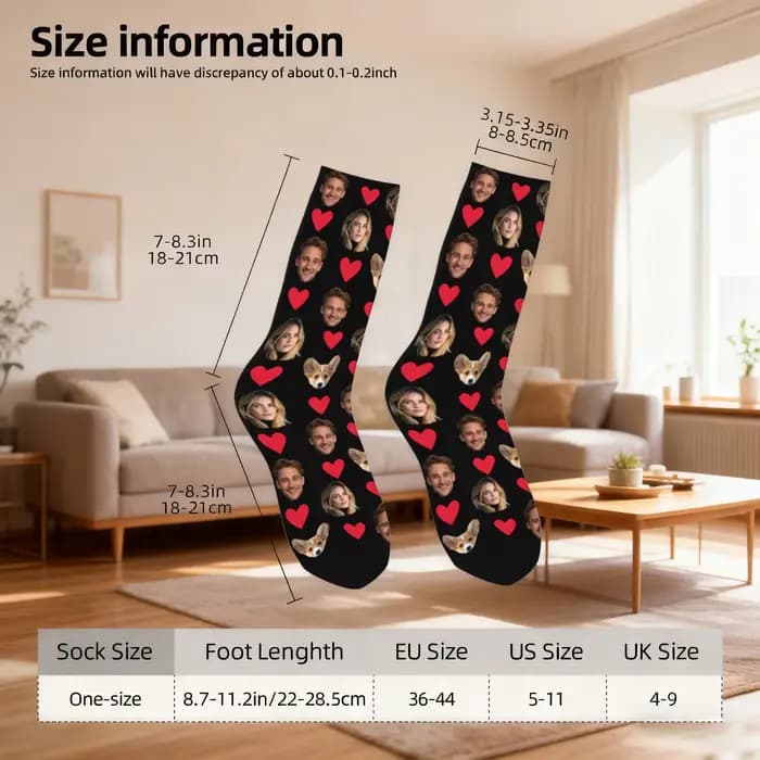 Chaussettes personnalisées pour hommes et femmes