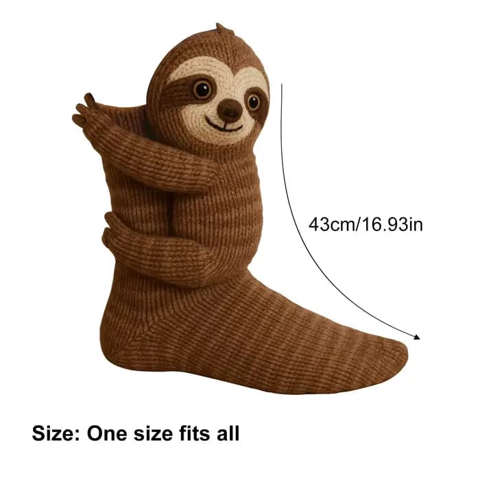 Chaussettes de sol en forme d'animal mignon tricoté en 3D