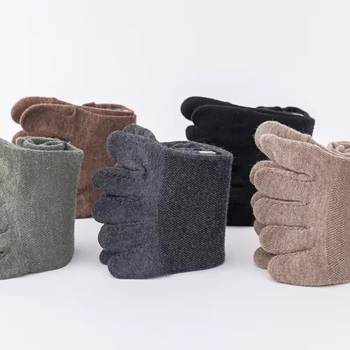 6 paires de chaussettes à cinq doigts pour hommes