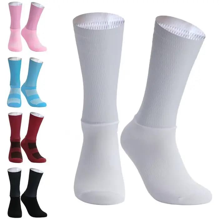 2025 vélo nouvelle équipe d'été Aero chaussettes de cyclisme Gel de silice antidérapant respirant Pro course chaussettes de sport hommes femmes Calcetines Ciclism