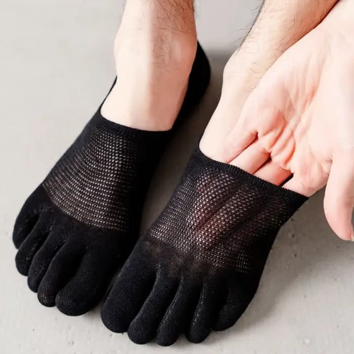 5 paires de chaussettes invisibles à orteils pour hommes
