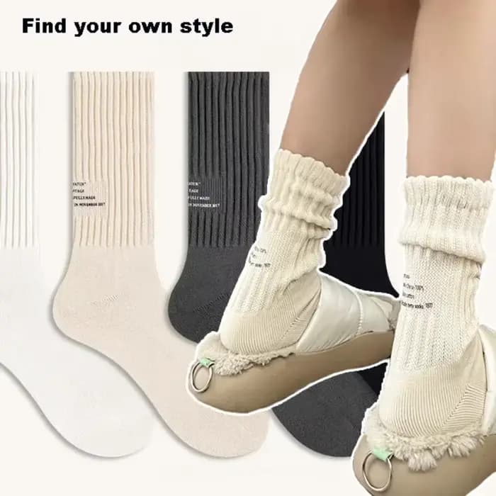 Chaussettes Vintage Cool Soft Letter