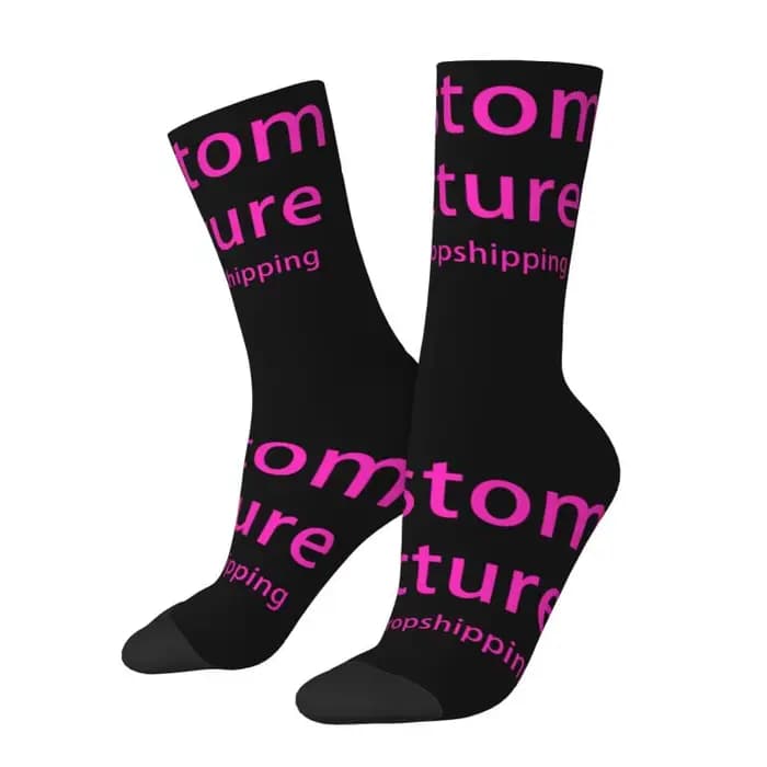 Chaussettes unisexes avec Logo Photo personnalisé pour hommes
