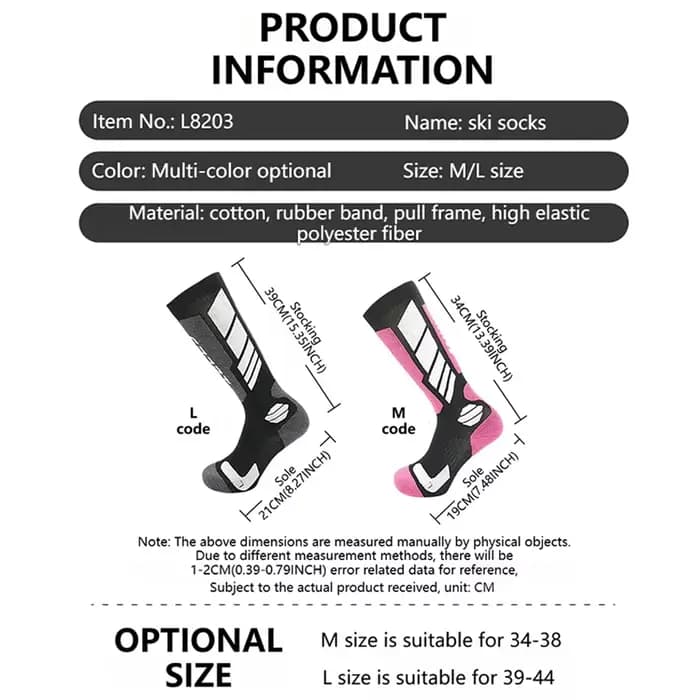Chaussettes thermiques d'hiver