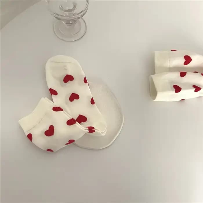 Drôle aimant coeur rouge motif coton hommes équipage chaussette rue marée