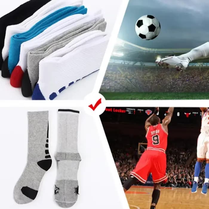 5 paires hommes chaussettes de sport ensemble avec amortissement Terry basket-ball cyclisme course randonnée Tennis