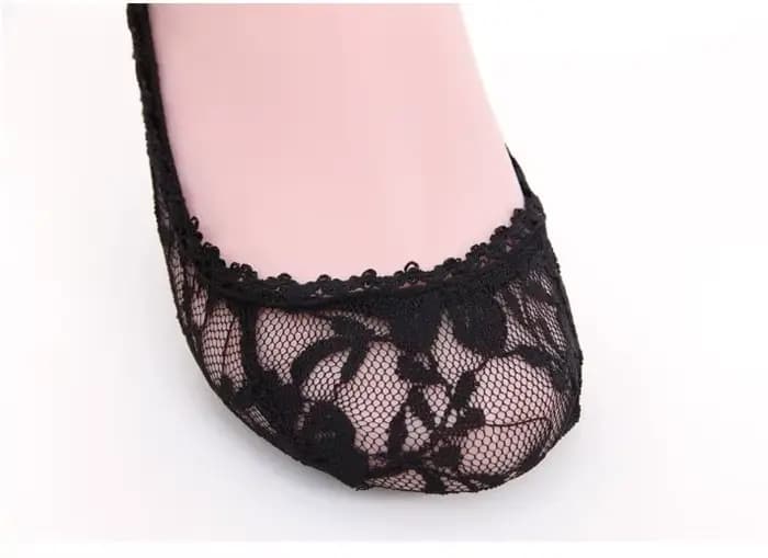Chaussettes courtes en dentelle de coton pour femmes