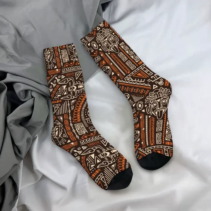 Chaussettes ethniques style aztèque