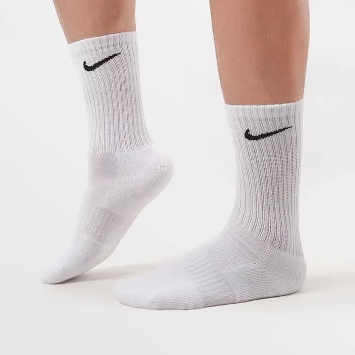 Nike Everyday Cushion Crew Logo Chaussettes de course unisexe Combo Pack Blanc SX7664-100