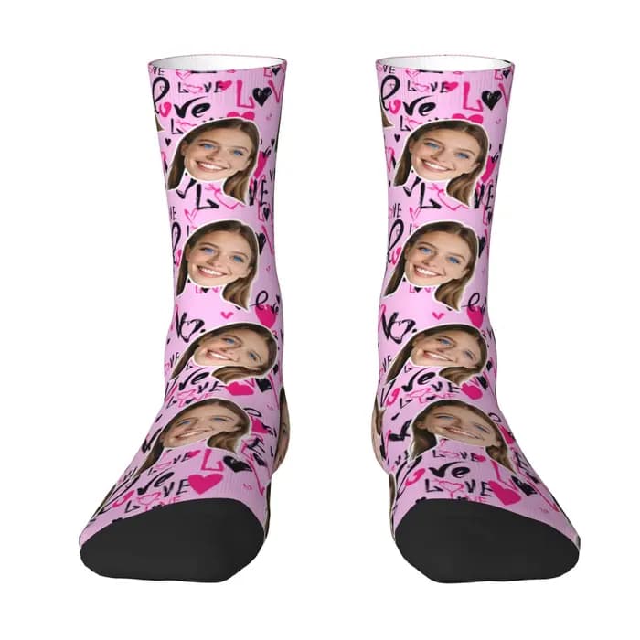 Chaussettes avatar personnalisées pour hommes et femmes, chaussettes photo personnalisées, chaussettes avec photo DIY, cadeaux personnalisés