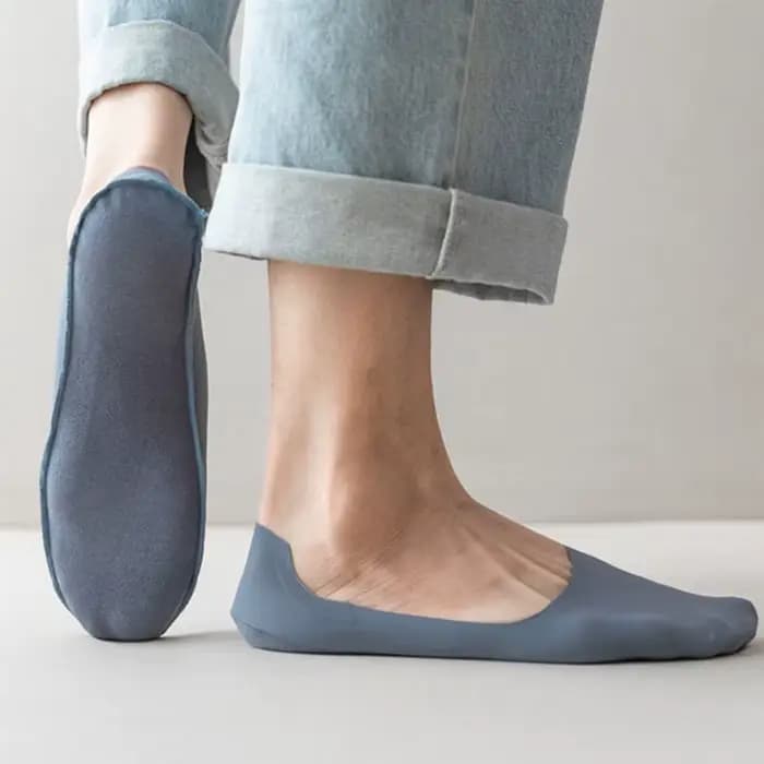1/8/16 Paires de Chaussettes Bateau Ultra Fines en Soie Glacée pour Hommes