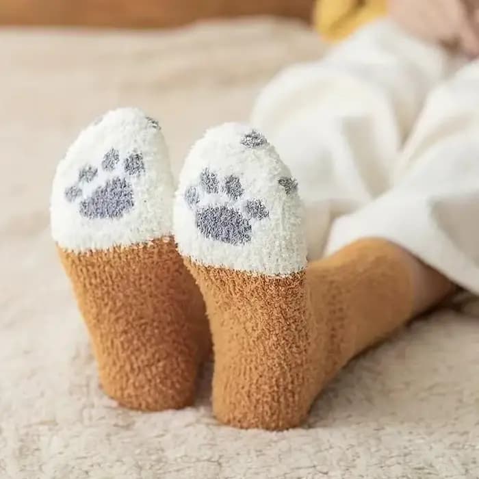 Chaussettes floues pour femmes hiver chaud doux confortable moelleux microfibre maison pantoufle de couchage