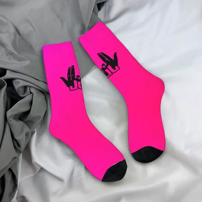 Personnalisé Cool J-Juls chaussettes femmes hommes chaud impression 3D chanteur français sport basket-ball