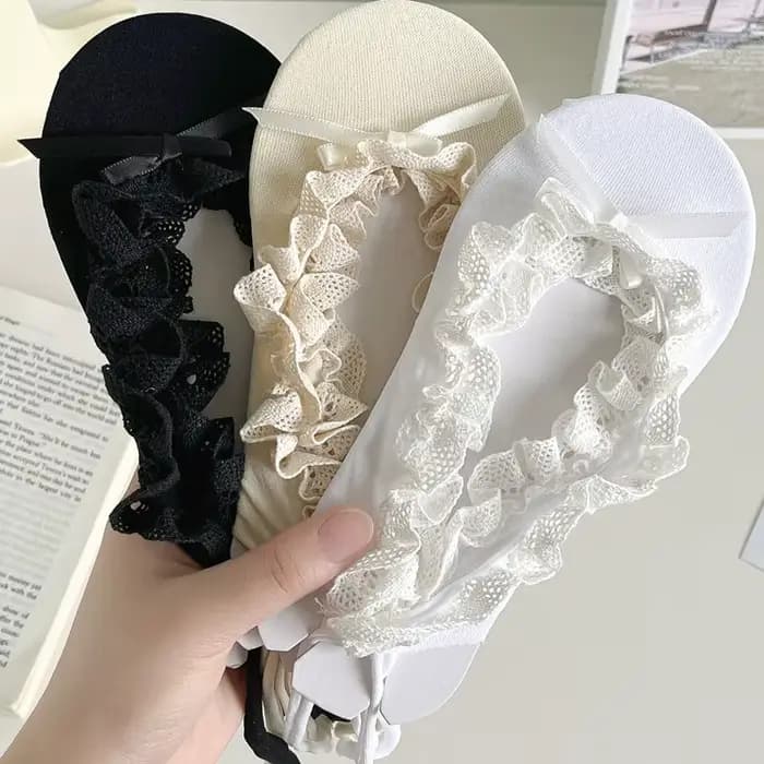 Chaussettes de Ballet Style nœud papillon à lacets pour femmes