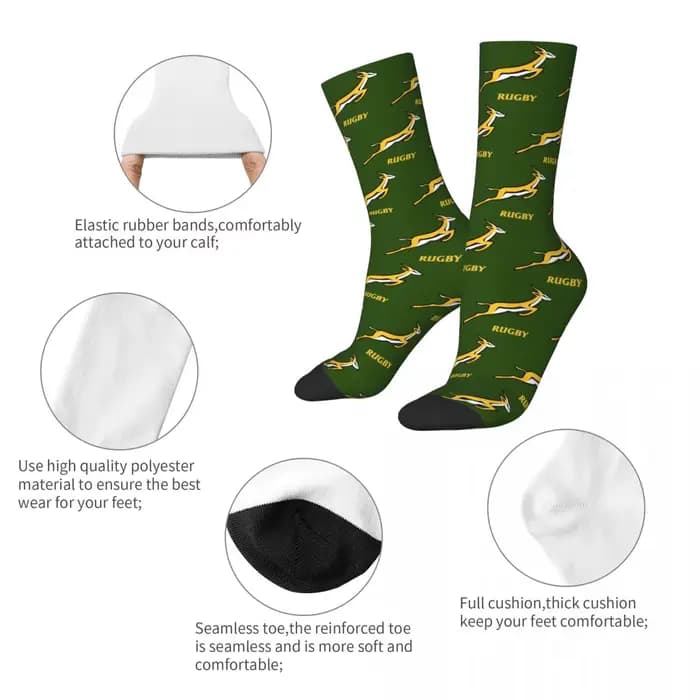 Chaussettes de rugby coordonnantes unisexes pour hommes