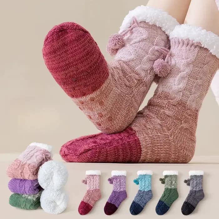 Chaussettes épaisses et chaudes en laine d'agneau