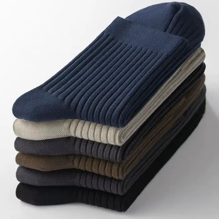 3 paires de chaussettes en coton pour hommes, décontractées, respirantes, couleur unie, noires, de haute qualité, pour le bureau et les affaires