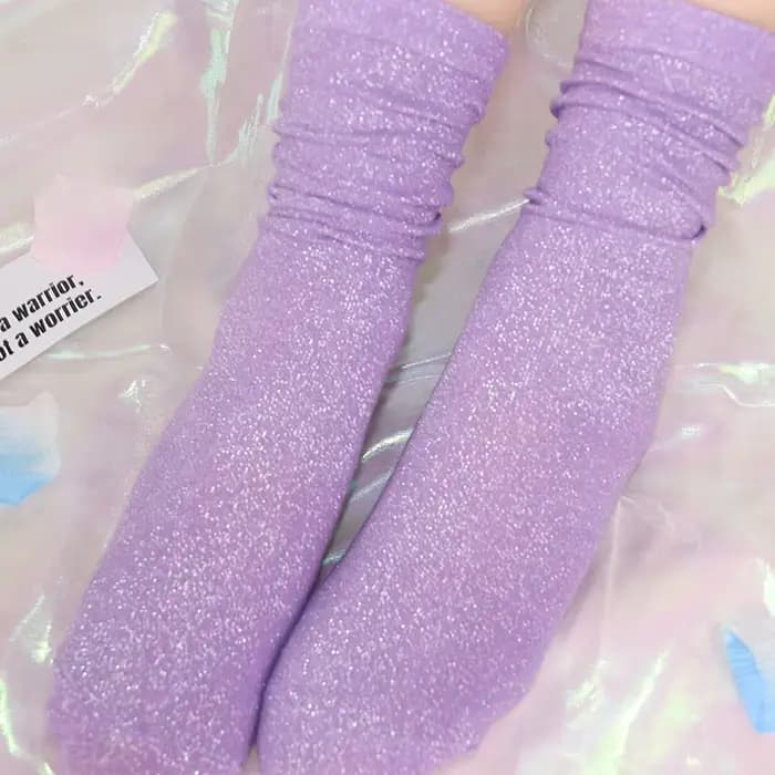 Chaussettes brillantes sexy tendance en 29 couleurs