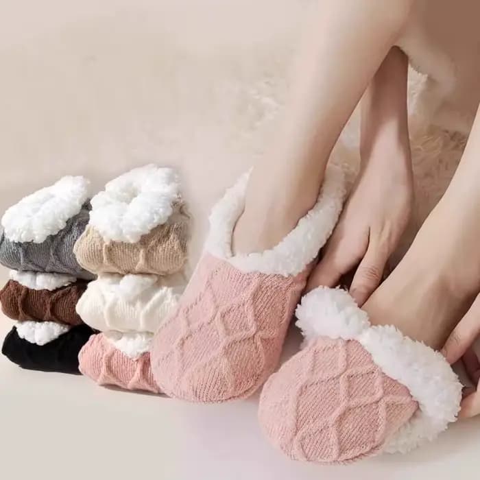 1 paire automne hiver maison réchauffement femmes chaussettes corail polaire tapis