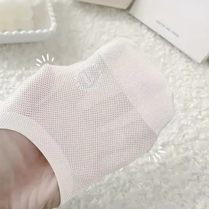 6 paires de chaussettes de sport invisibles en coton de couleur unie pour femmes