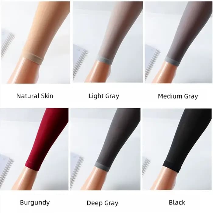 Collants d'été sans pieds Sheer Matt 40D pour femmes bordeaux Leggings capri sans