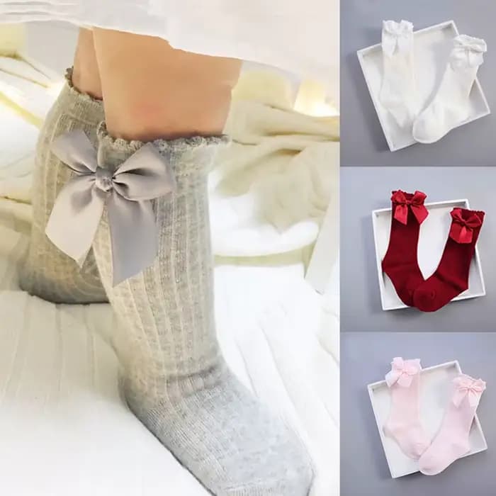 Nouveau-né bébé filles collants hiver bébé bas arc coton dentelle genou haut Long Tube collants princesse infantile nouveau-né collants