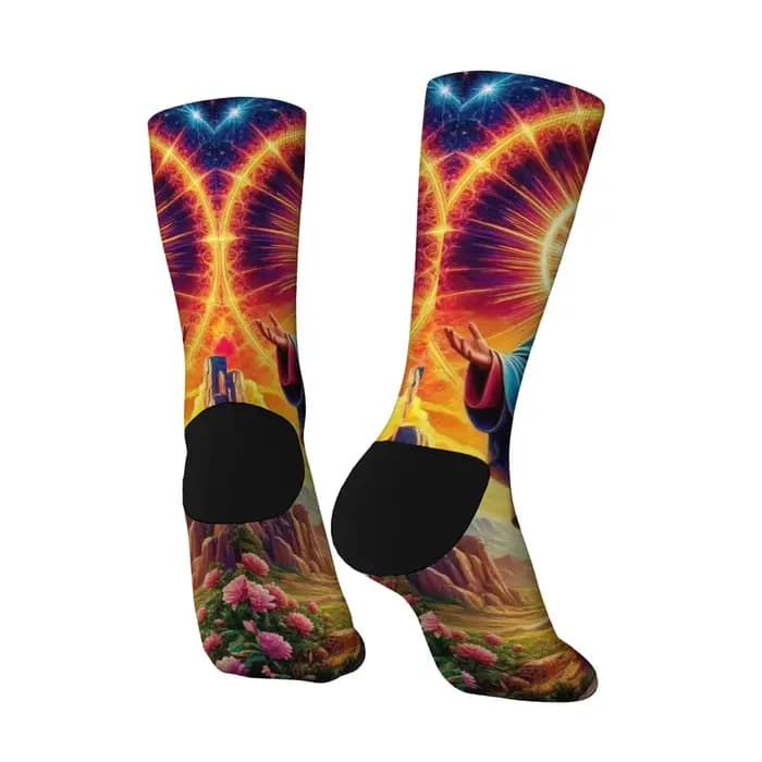 Jésus le sauveur mythologie Art chaussettes pour hommes confortable chaud rétro mode